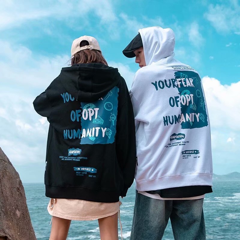 2 Colors【M-XXL】Sweatshirt Printing Long Sleeve Hoodie Sweater Outerwear Loose Coat Couple Outfit Casual | BigBuy360 - bigbuy360.vn