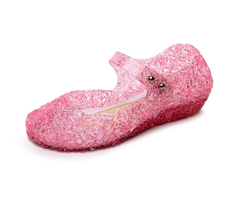 Frozen Crystal Princess Giày cô gái Sandals Velcro Sandals Bao Đầu Quần áo Trẻ em Giày cao gót Trẻ em Mùa hè