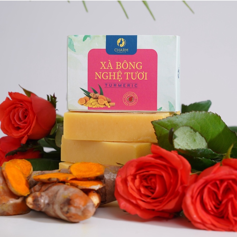 Xà Bông Nghệ Hoa Hồng Charm Chăm Sóc Mặt Và Body Giúp Da Sáng Khoẻ Mờ Thâm Giảm Mụn | BigBuy360 - bigbuy360.vn