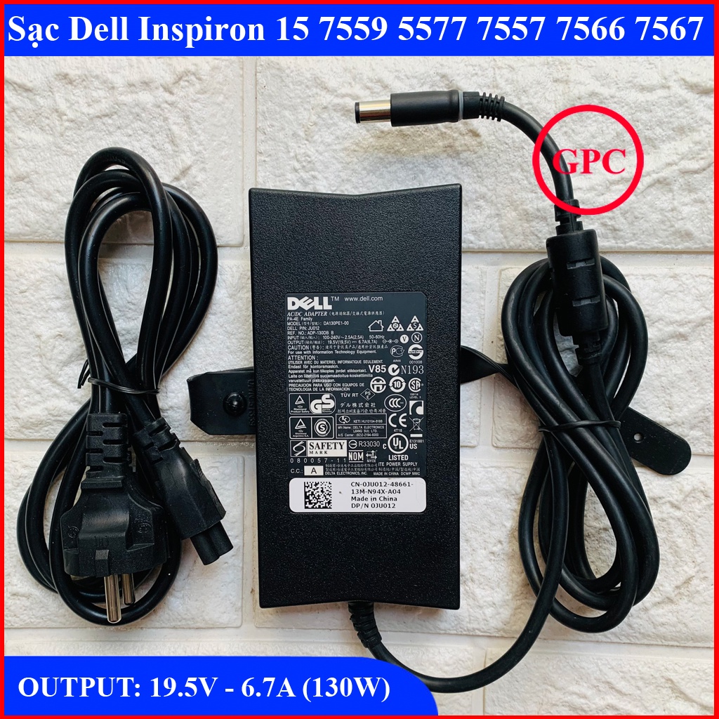 Sạc Laptop Dell 19.5V 6.7A  Slim hàng chính hãng ZIN Cao Cấp theo máy  New