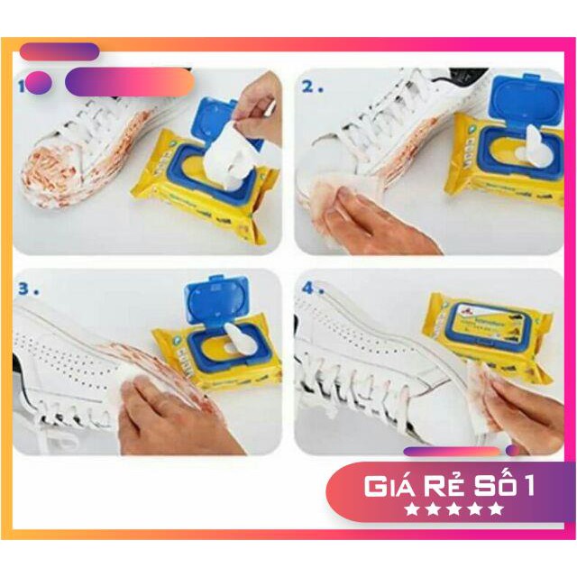 [ SIÊU KHUYẾN MẠI ] Giấy ướt chuyên lau giầy thần thánh loại to 30 tờ