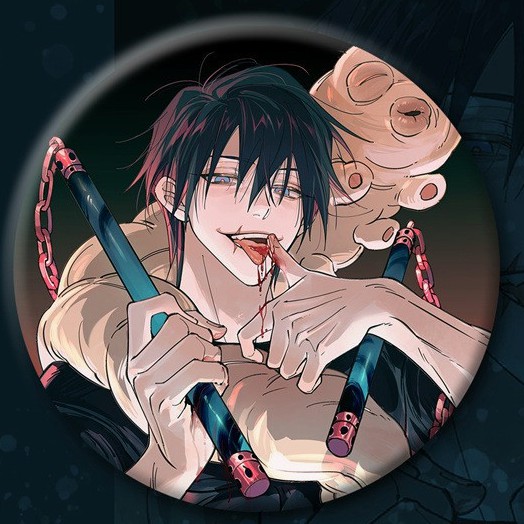 Ghim cài hình nhân vật anime Gojo Satoru Fushiguro Megumi