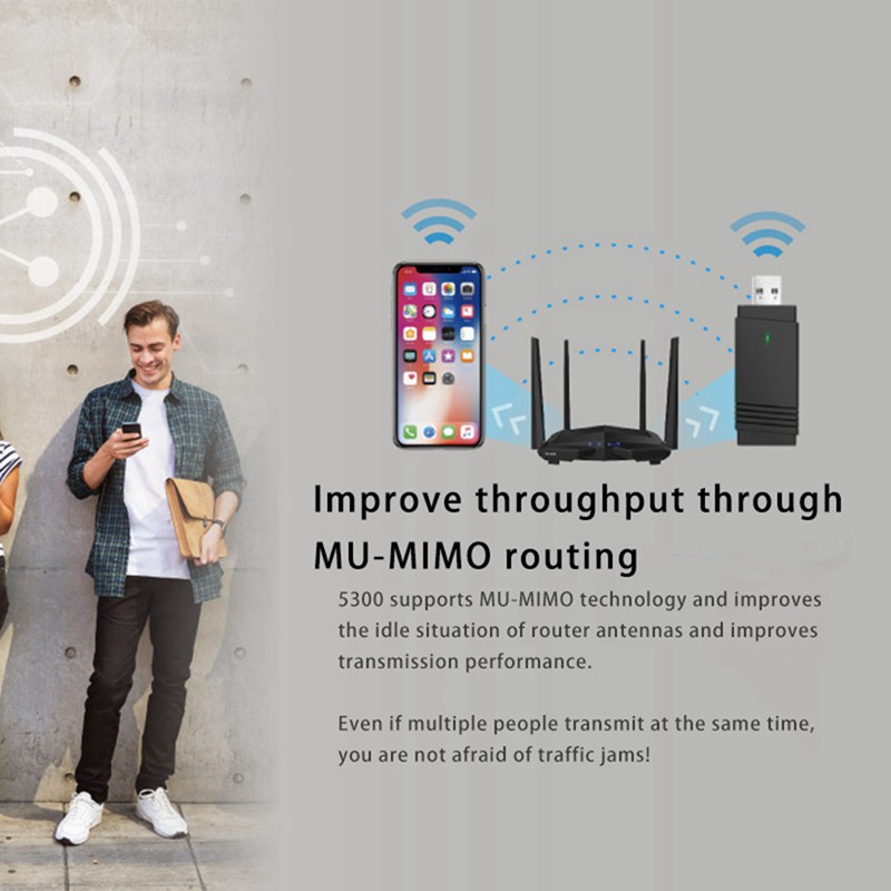 Card Mạng Không Dây Ezecast 1200m Usb3.0 Hỗ Trợ Bt5.0 Bluetooth Mimo 11ac + 5.8g + 2.4g | BigBuy360 - bigbuy360.vn