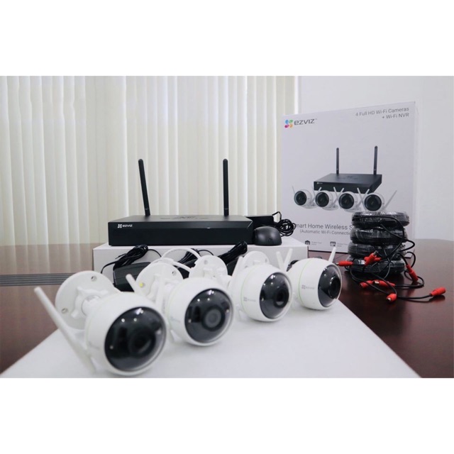 Bộ Kit Camera ezviz Wifi 4 camera ngoài trời Ezviz CS-BW3824B0-E40 , Bộ Kit Hikvision NK42W0H(D) | BigBuy360 - bigbuy360.vn