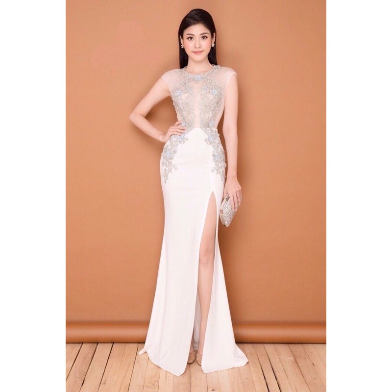 695k váy dự tiệc trắng