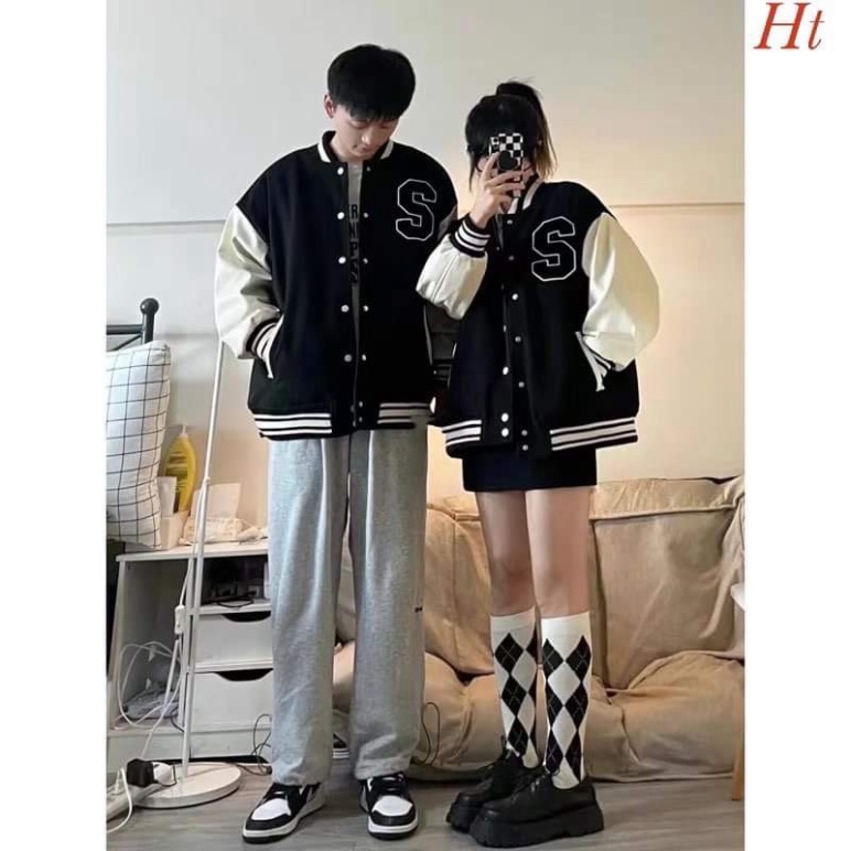[Mã FAMARAL1 giảm 10K đơn 50K] Áo khoác bomber chữ S to HT0122