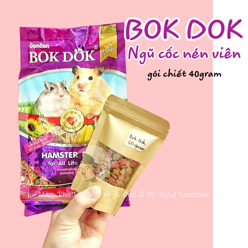 Thức ăn hạt nén Bok Dok dành cho Hamster - gói nhỏ 40gram