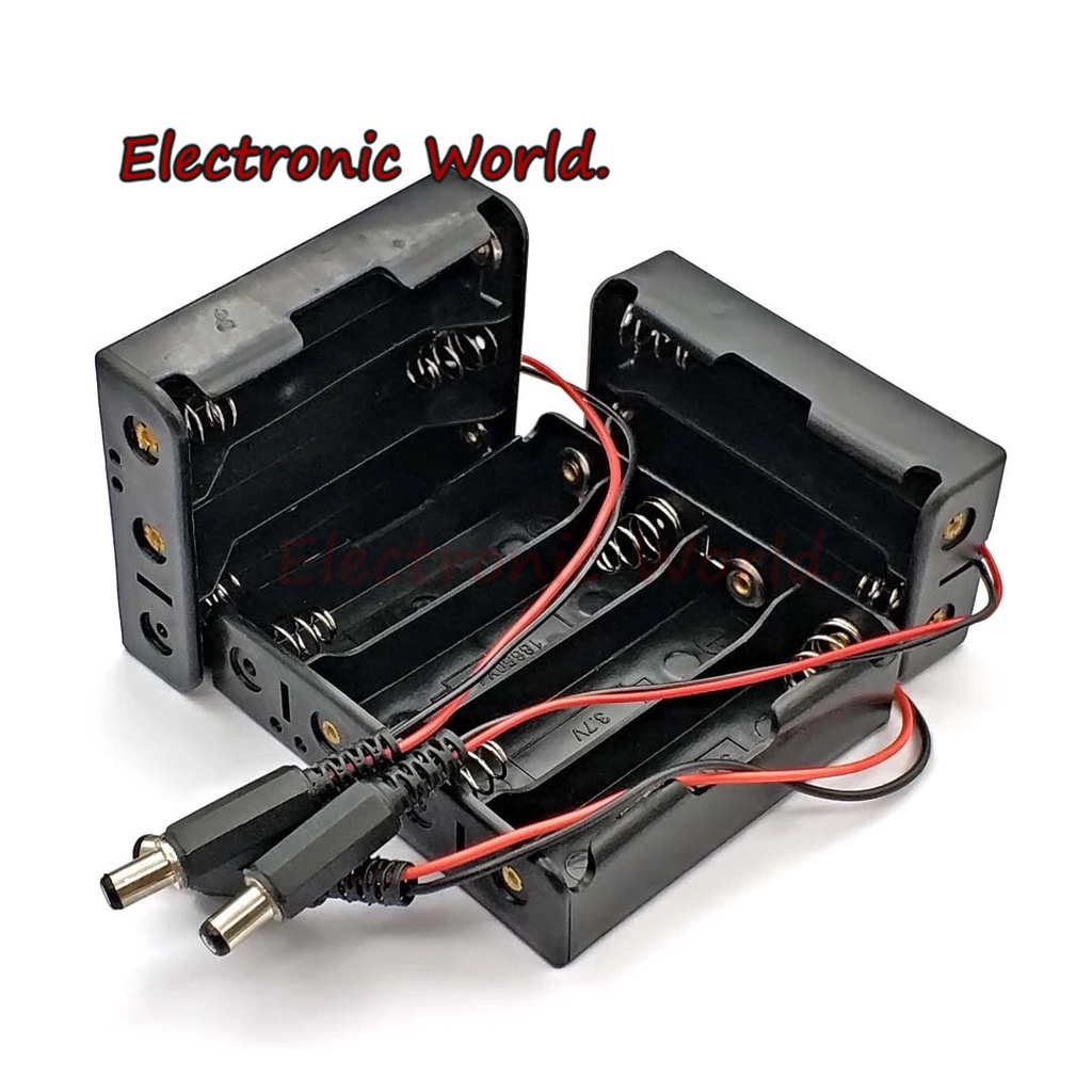 Hộp Pin 18650 2 Ngăn 3 Bit 4 Bit 18650 Với Ổ Cắm DC5.5 * 2.1mm