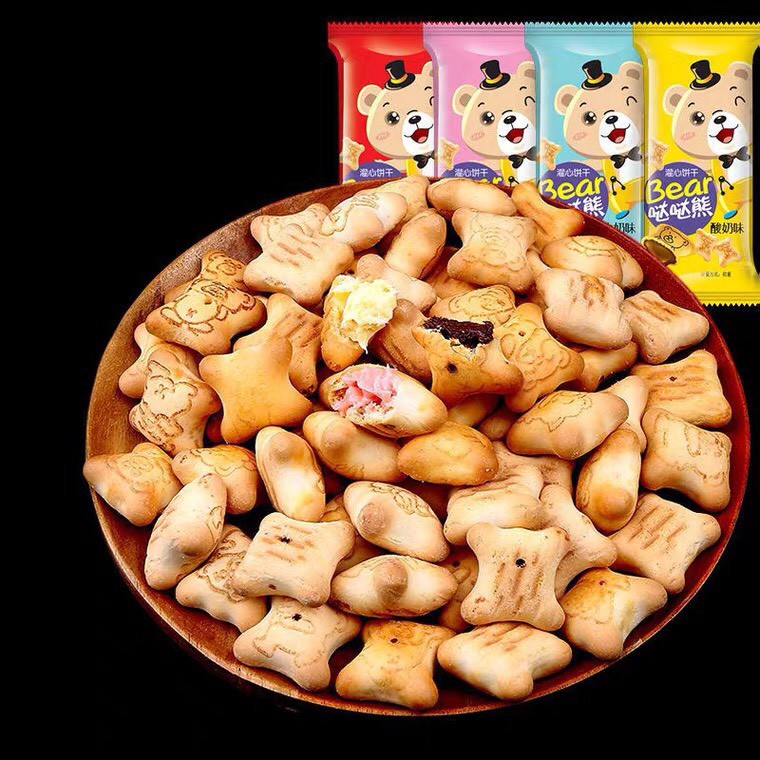 Bánh Gấu CHOCO BEAR 𝑭𝒓𝒆𝒆𝑺𝒉𝒊𝒑 - Hàng Nội Địa (Mix Gói 50 cái)