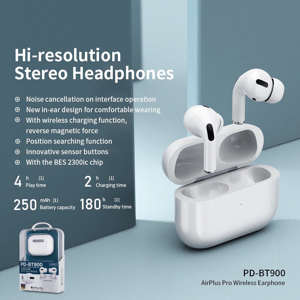 Tai Nghe Bluetooth Remax PRODA PD BT900 True Wireless. Tai Nghe PRODA PD-BT900 Âm Thanh Cực Hay. Bảo Hành 12 Tháng