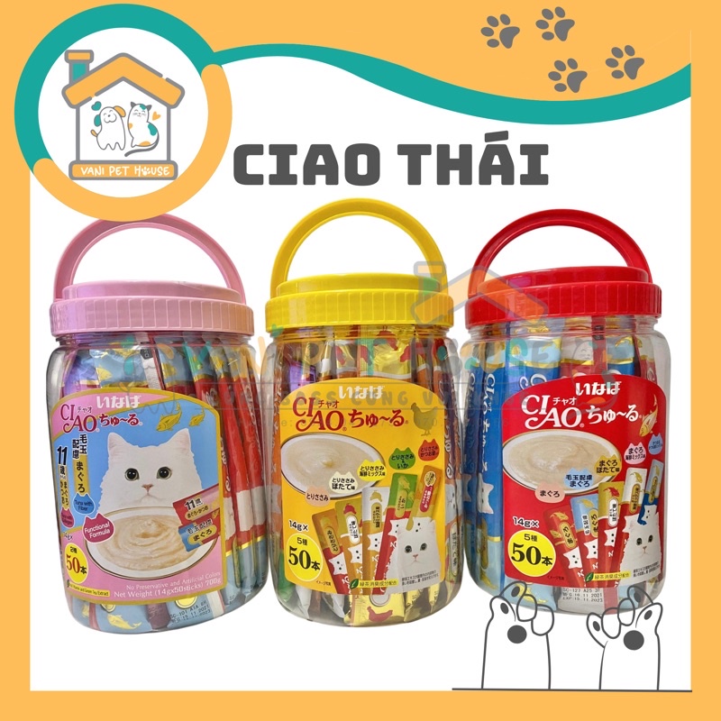 Súp thưởng CIAO CHURU THÁI LAN Cho Mèo (Combo 5 thanh - 10 thanh - 20 thanh)