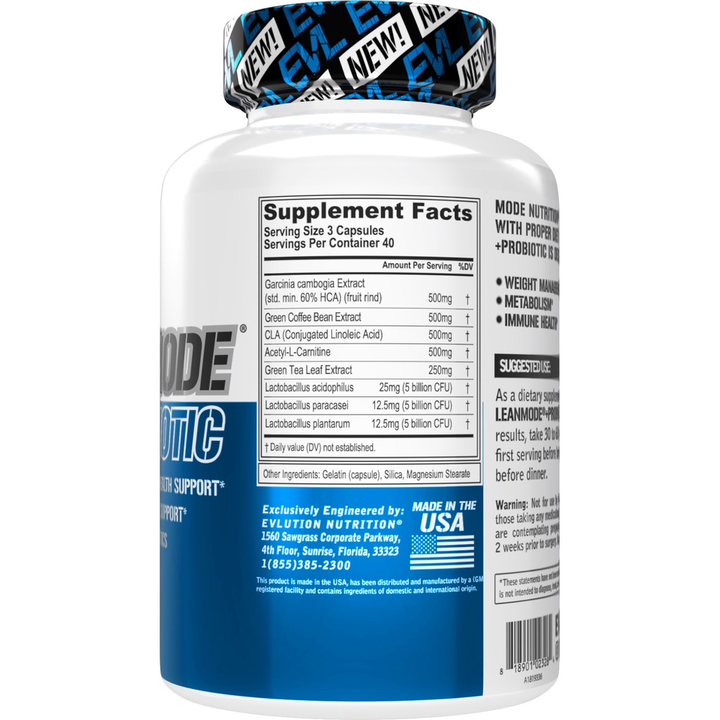 EVL LEANMODE + PROBIOTIC 120 VIÊN-CHÍNH HÃNG-Hỗ Trợ Đốt Mỡ Và Hệ Tiêu Hóa
