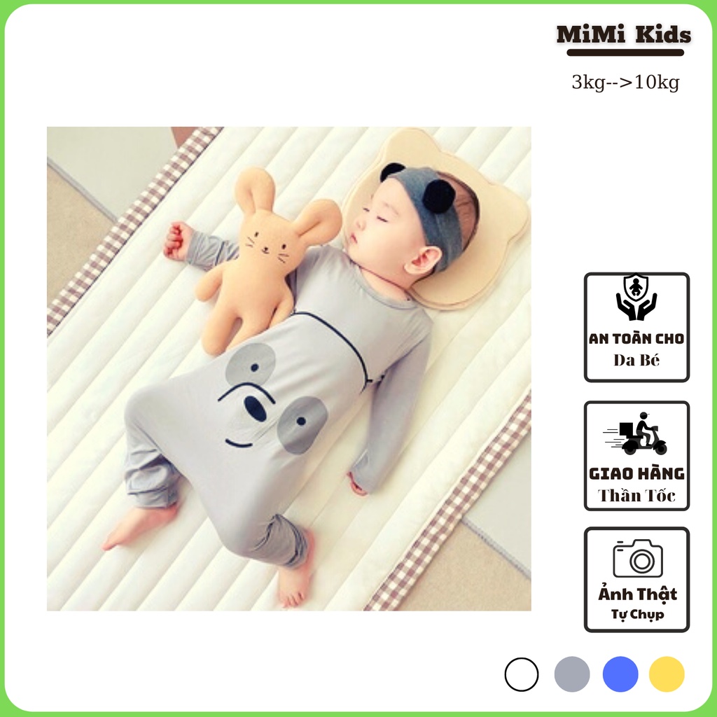 Bộ liền thân trẻ em, Body dài tay liền thân cho bé 3-10kg - B107