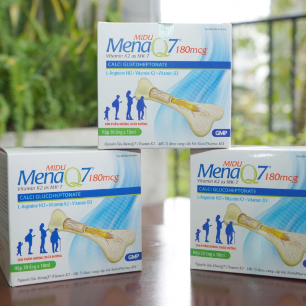 Canxi hỗ trợ phát triển chiều cao cho trẻ em và giúp xương chắc, dài, dẻo canxi Midu MenaQ7 180mcg