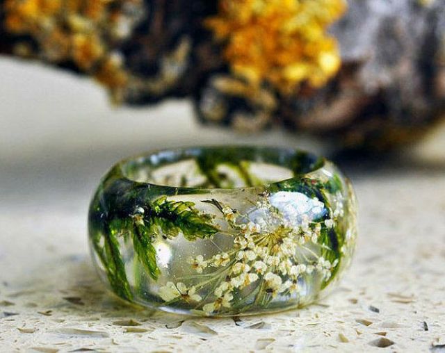 Gói 10 hoa khô Queen anne's lace ép khô dùng trang trí resin, móng tay, thiệp handmade