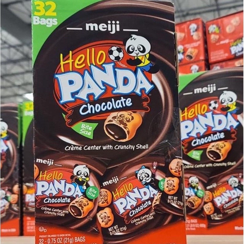 Date 11/2022 Hàng Mỹ Bánh Gấu Hello Panda Chocolate (thùng 32 gói)