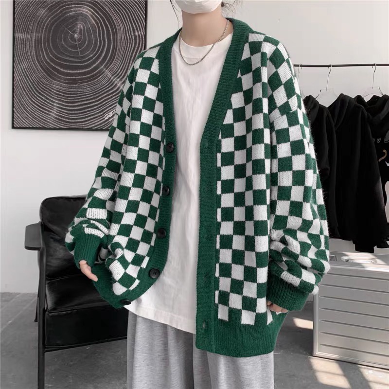 Áo Khoác Cardigan Nam CARO dáng rộng, chất len co dãn dày dặn, Áo Khoác Ngoài Form Rộng Có Bigsize