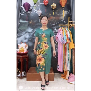 Đầm suông cổ tròn a1