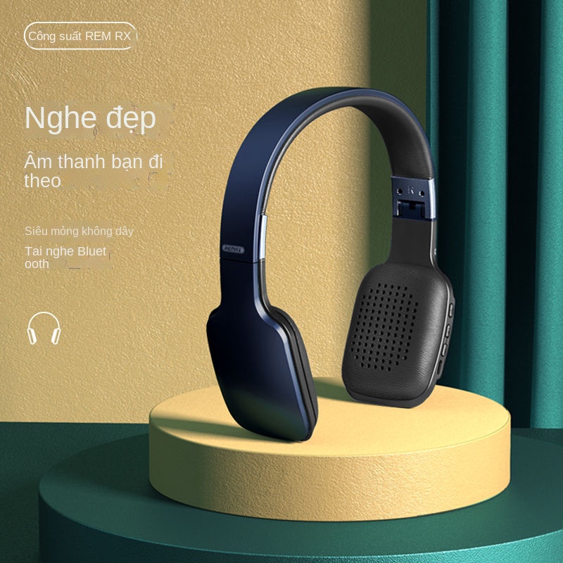 ❁✟◄Tai nghe bluetooth không dây siêu mỏng Remax RB700 ôm đầu gập siêu dài máy tính chờ điện thoại di động tai nghe phổ t