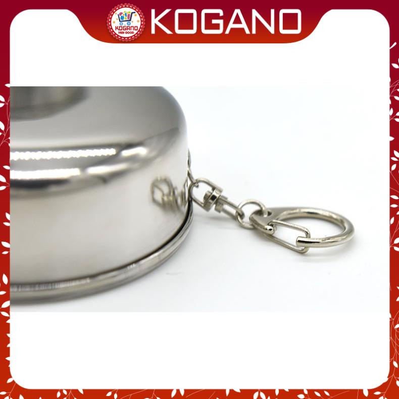 Ly Uống Nước Gấp Gọn KOGANO Chất Liệu Cốc Inox Có Nắp Đi Du Lịch, Dã Ngoại Đa Năng HG-001179