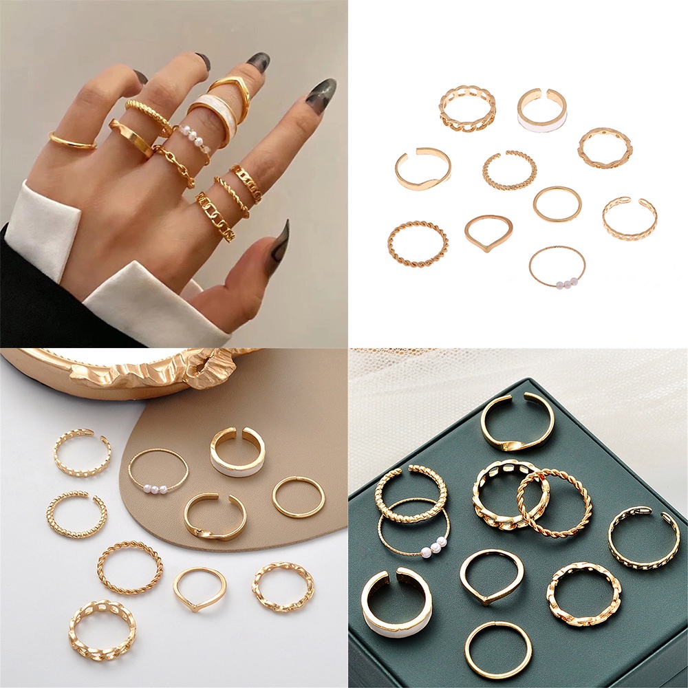 Set Nhẫn Đeo Khớp Ngón Tay Phong Cách Âu Mỹ Cho Nữ