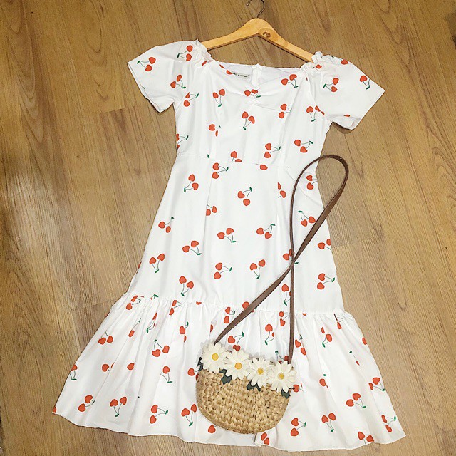 Đầm váy freesize cherry đỏ form dài