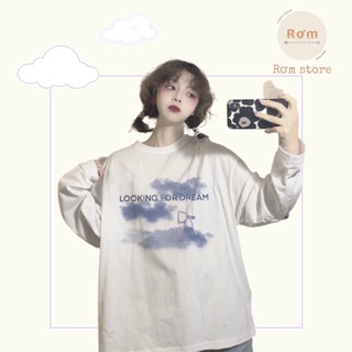 Áo thun dài tay form rộng chất cotton 100% dày dặn