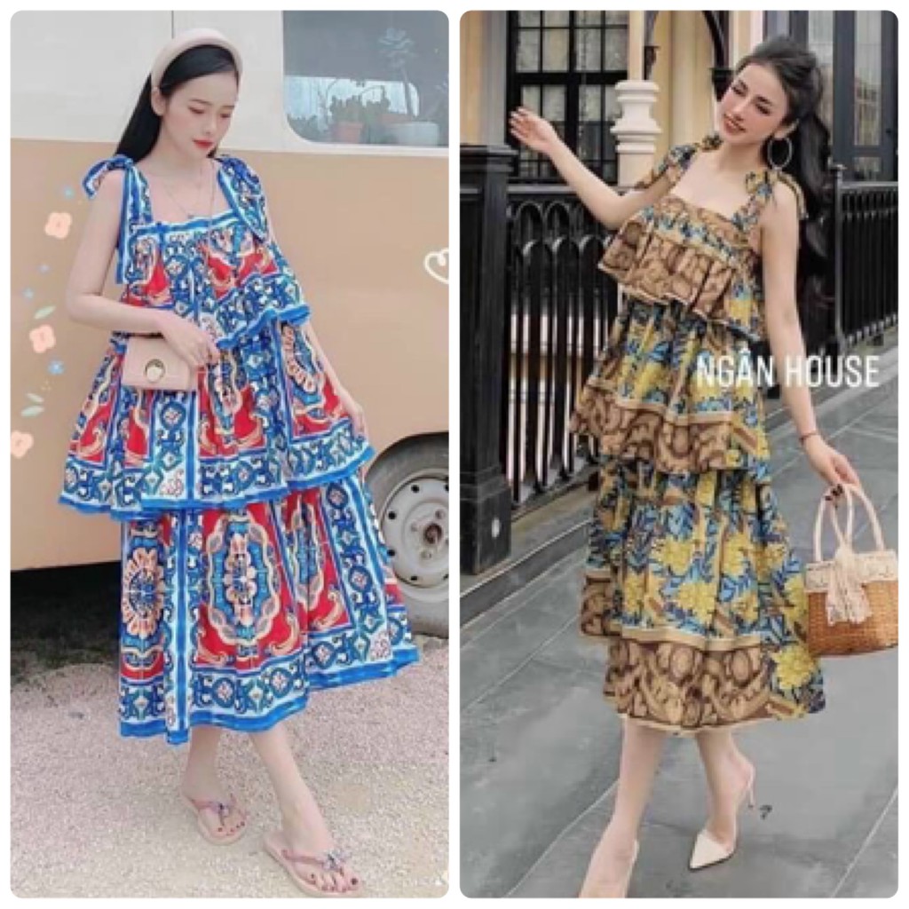 ĐẦM MAXI TẦNG THỔ CẨM (KÈM VIDEO HÌNH THẬT)