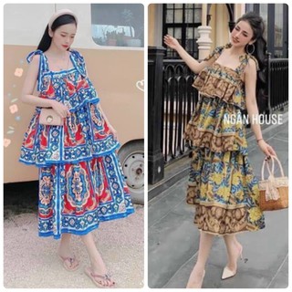 ĐẦM MAXI TẦNG THỔ CẨM (KÈM VIDEO HÌNH THẬT)