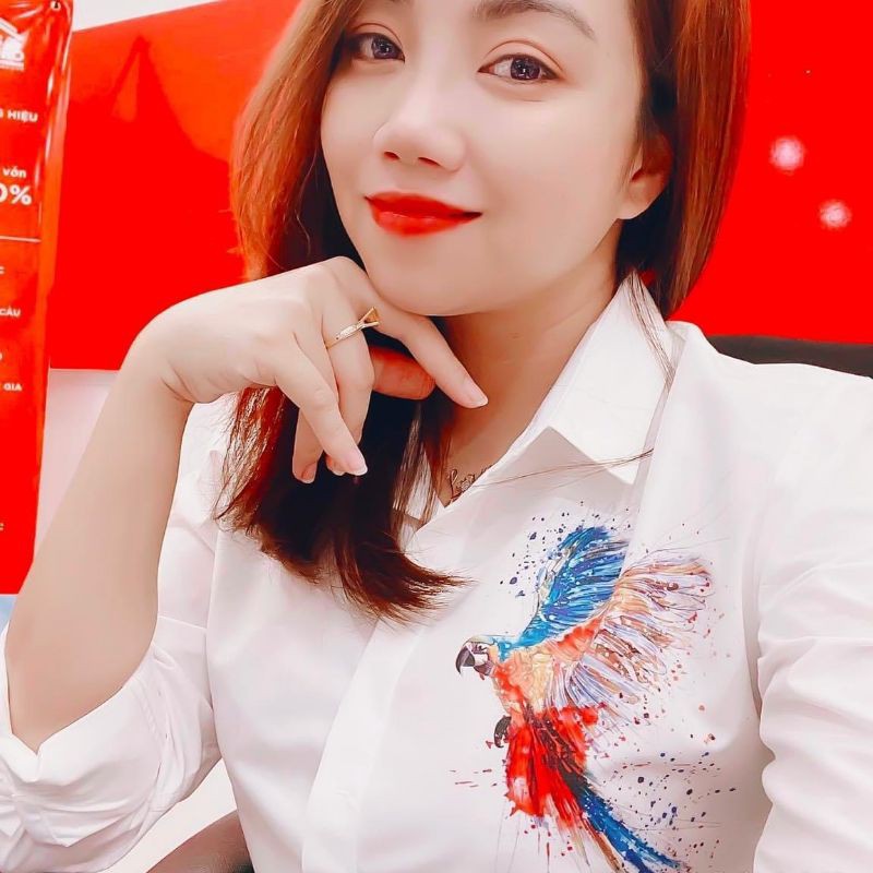 Áo Sơ Mi Đôi Nam Nữ Tay Dài Thiêu Chim Vẹt màu | BigBuy360 - bigbuy360.vn