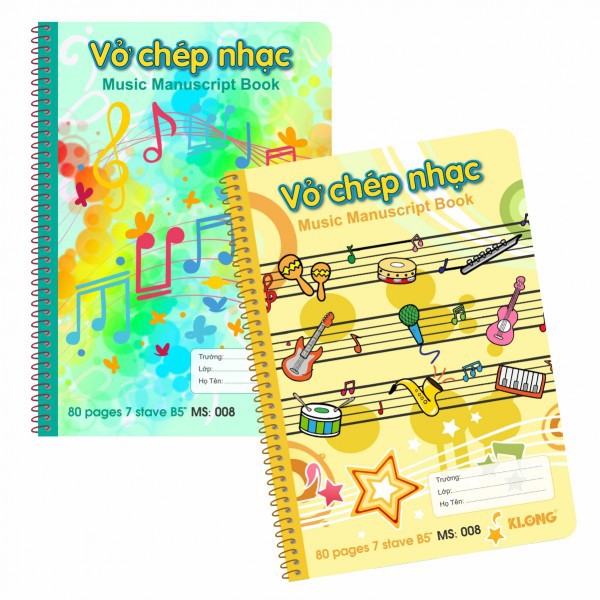 Vở chép nhạc lò xo - 80 trang; Ms 008