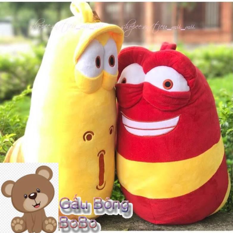 [BOBO] [Rẻ nhất Shopee] Gối ôm gấu bông Sâu Larva cao cấp - ấu trùng màu vàng +đỏ