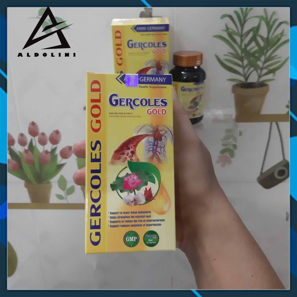 VIÊN UỐNG GERCOLES GOLD - Hỗ Trợ Hạ Mỡ Máu Giảm Nguy Cơ Xơ Vữa Ổn Định Huyết Áp- CHÍNH HÃNG HỘP 30 VIÊN