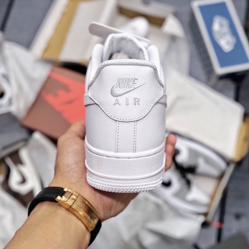 Giày sneaker nam nữ Air Force 1, Sneaker AF1 trắng chuẩn SC Trung, dễ phối đồ, tặng box bảo vệ