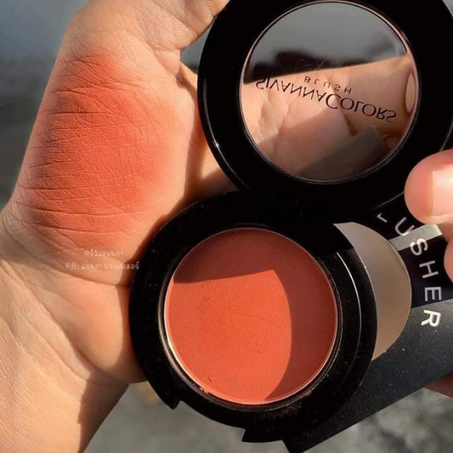 Phấn Má Hồng Có Nhũ Tông Cam Gạch Tây Sivanna Mini Blusher HF847 No.05