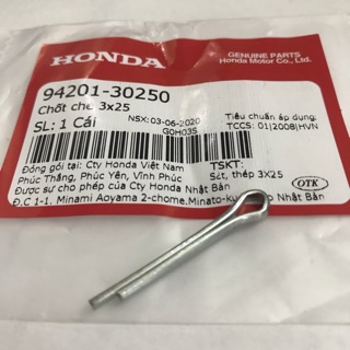 Combo trục chân chống đứng + chốt chẻ xe Dr, Wave