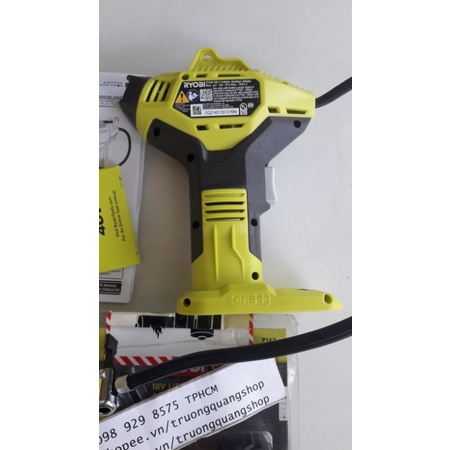 Bộ máy bơm hơi Ryobi nhập Mỹ, chính hãng, máy và pin sạc