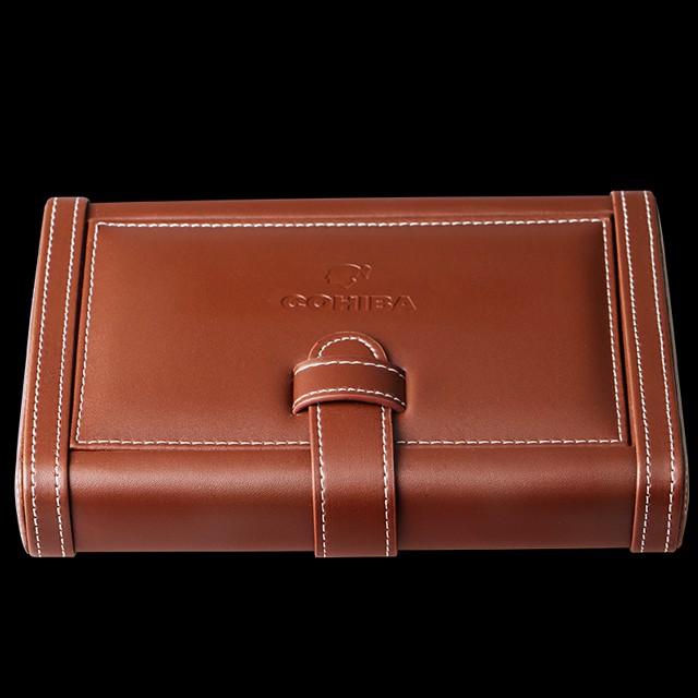 Bao Da Bảo Quản, Giữ Ẩm Cohiba 6306 Cầm Tay Loại 4 Dieu Hai Màu Nâu, Đen Sang Trọng Cao Cấp