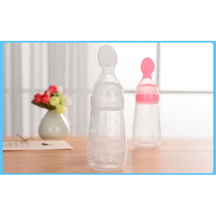 Bình thìa silicon bón sữa và đồ ăn dặm cho bé 125ml
