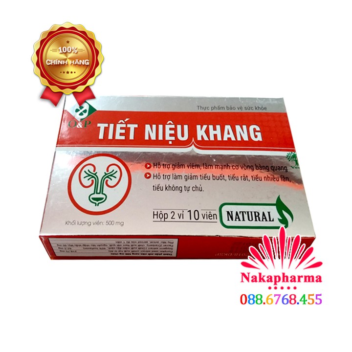 ✅  Tiết Niệu Khang – Giảm viêm, làm làm mạnh cơ vòng bàng quang, giảm tiểu buốt, tiểu rắt, tiểu nhiều lần
