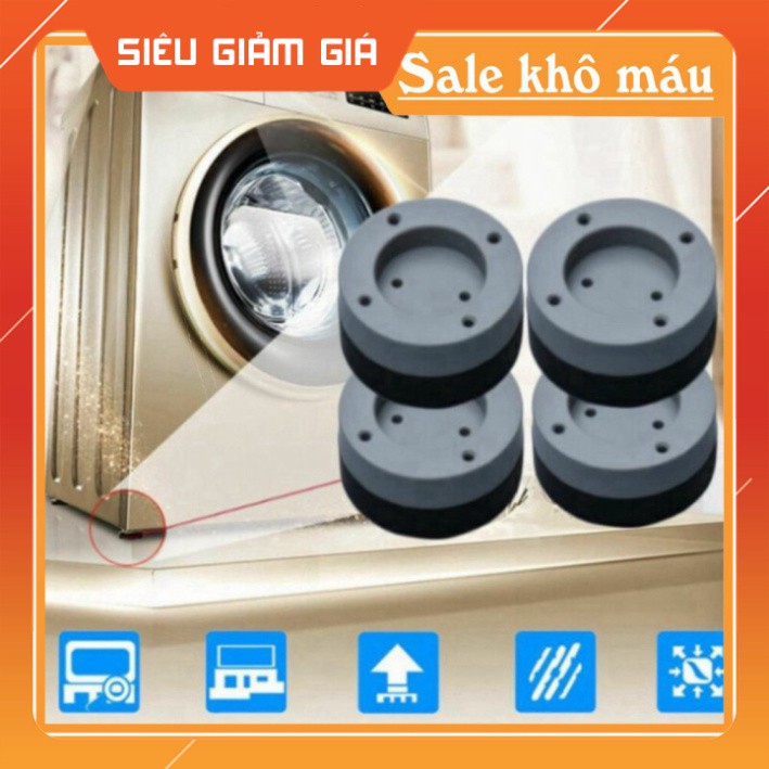 ĐẾ LÓT CHÂN MÁY GIẶT SET 4 CHIẾC CHỐNG RUNG LẮC