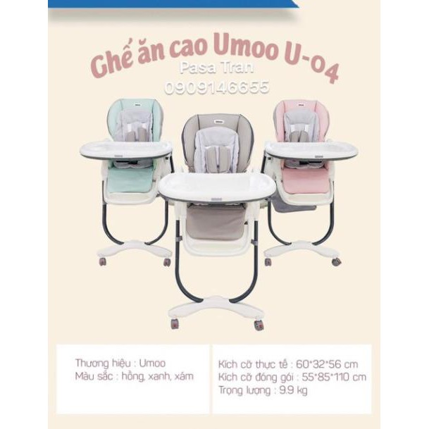 Ghế ăn dặm cao Umoo U 04