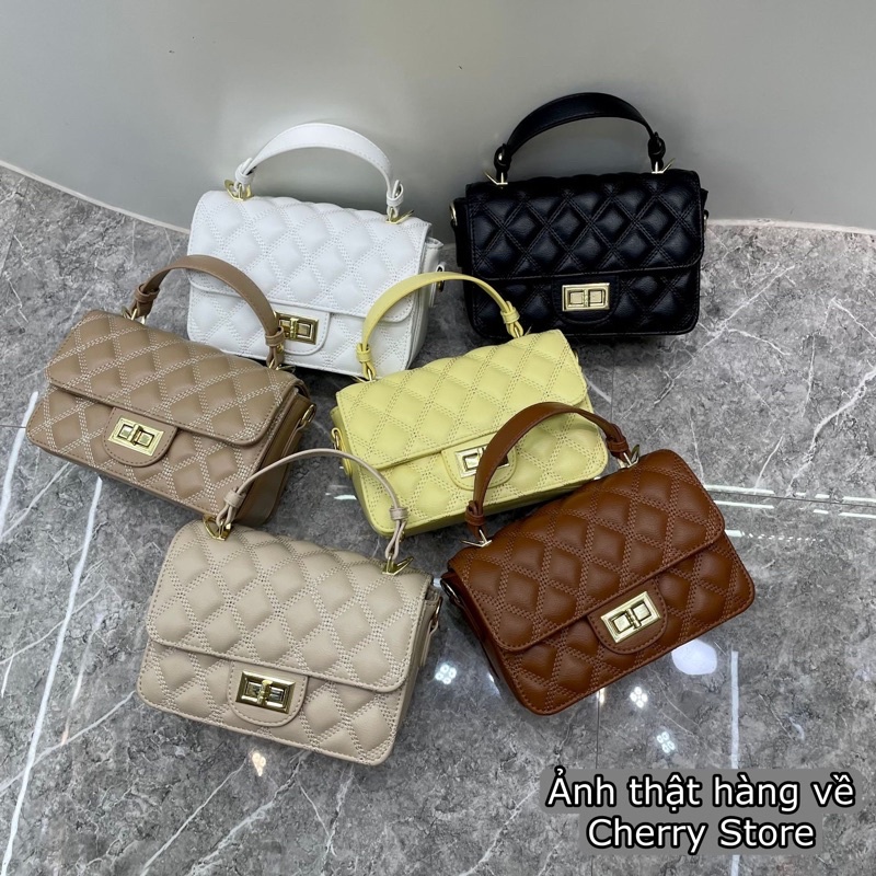 Túi xách nữ đeo vai đeo chéo xách tay trần chỉ sang chảnh form cứng cáp hàng QC 5003 có ảnh thật