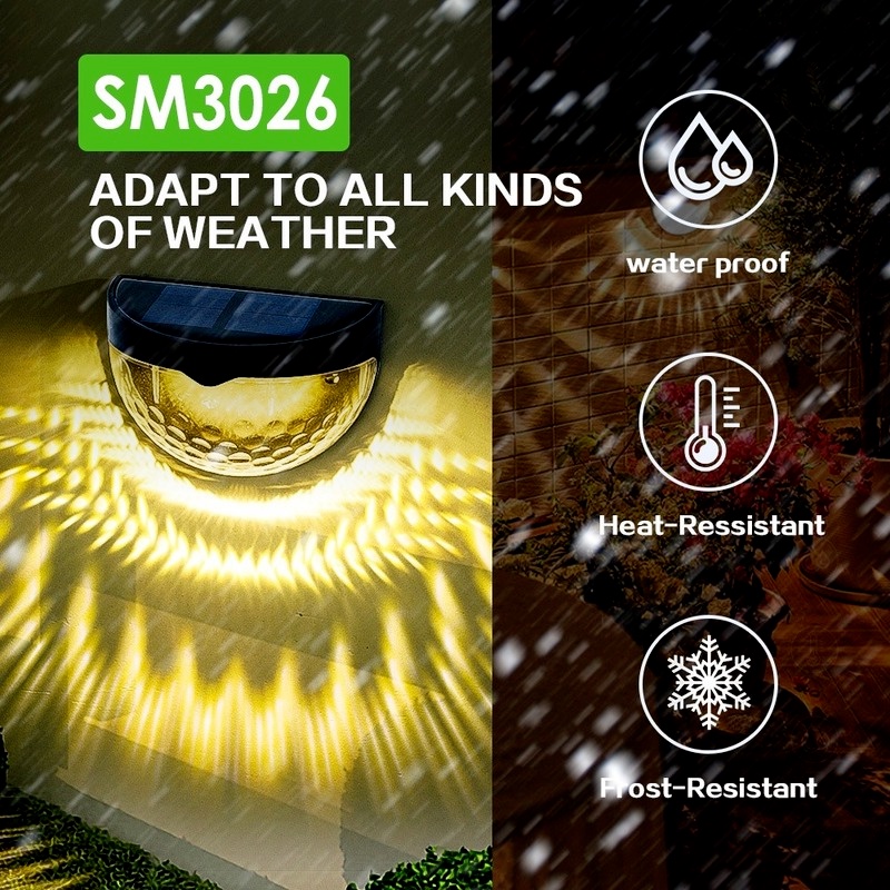 Đèn Led 6 Bóng Năng Lượng Mặt Trời Chống Thấm Nước Treo Cầu Thang Ngoài Trời