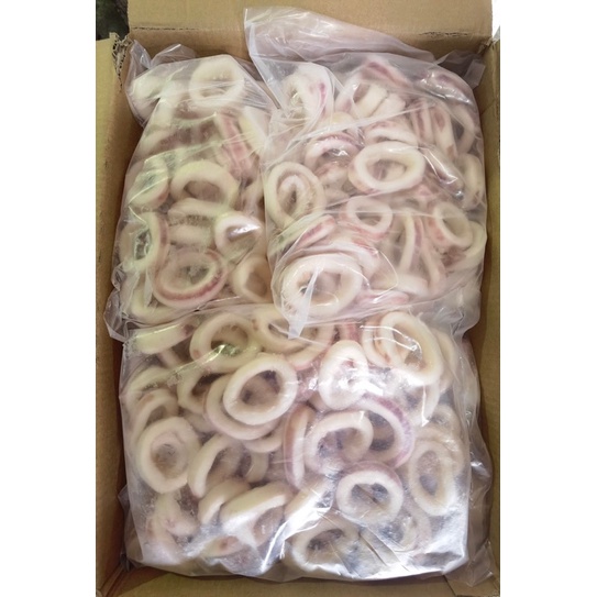 Mực vòng cắt sẵn loại ngon gói 1kg