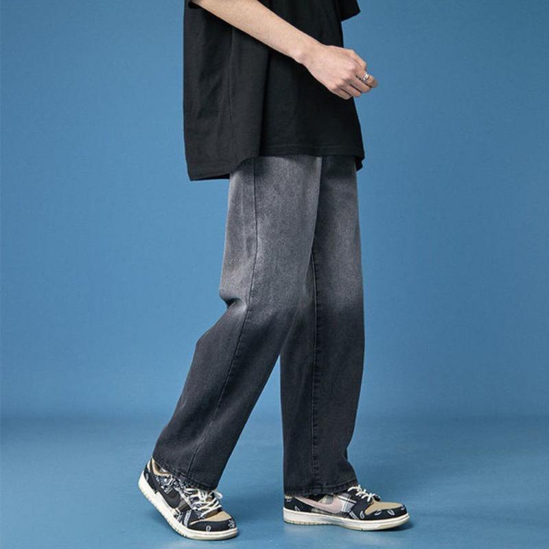 Quần jeans baggy nam dáng dài ống suông rộng phối loang màu cá tính vải bò mềm mại - Gen Z Store HN