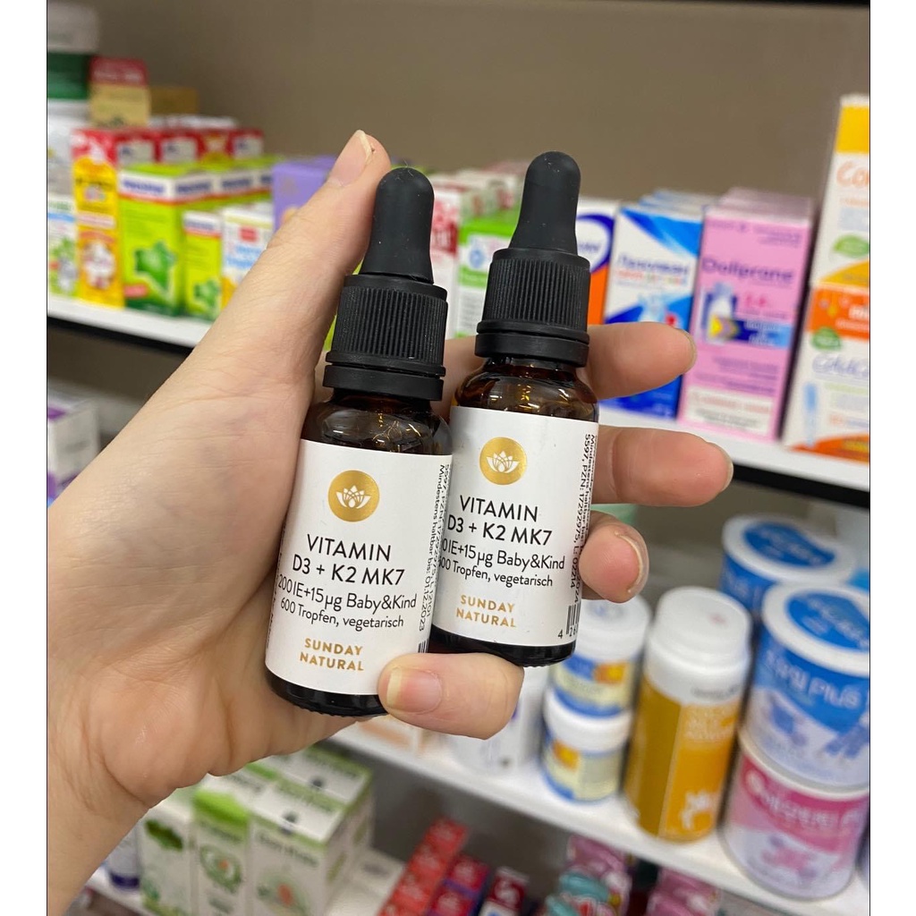 ￼[Date 2024] Vitamin D3 K2 MK7 Đức Sunday Natural 20ml cho bé từ sơ sinh