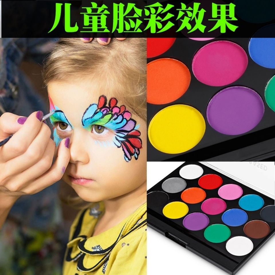 Bảng màu nước 15 màu vẽ mặt cơ thể hóa trang Halloween cos15 LAMUSELANDshidi.my10.6 | BigBuy360 - bigbuy360.vn