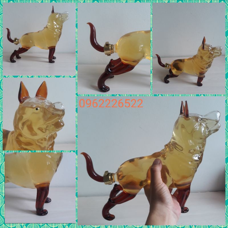 Vỏ chai rượu hình con chó