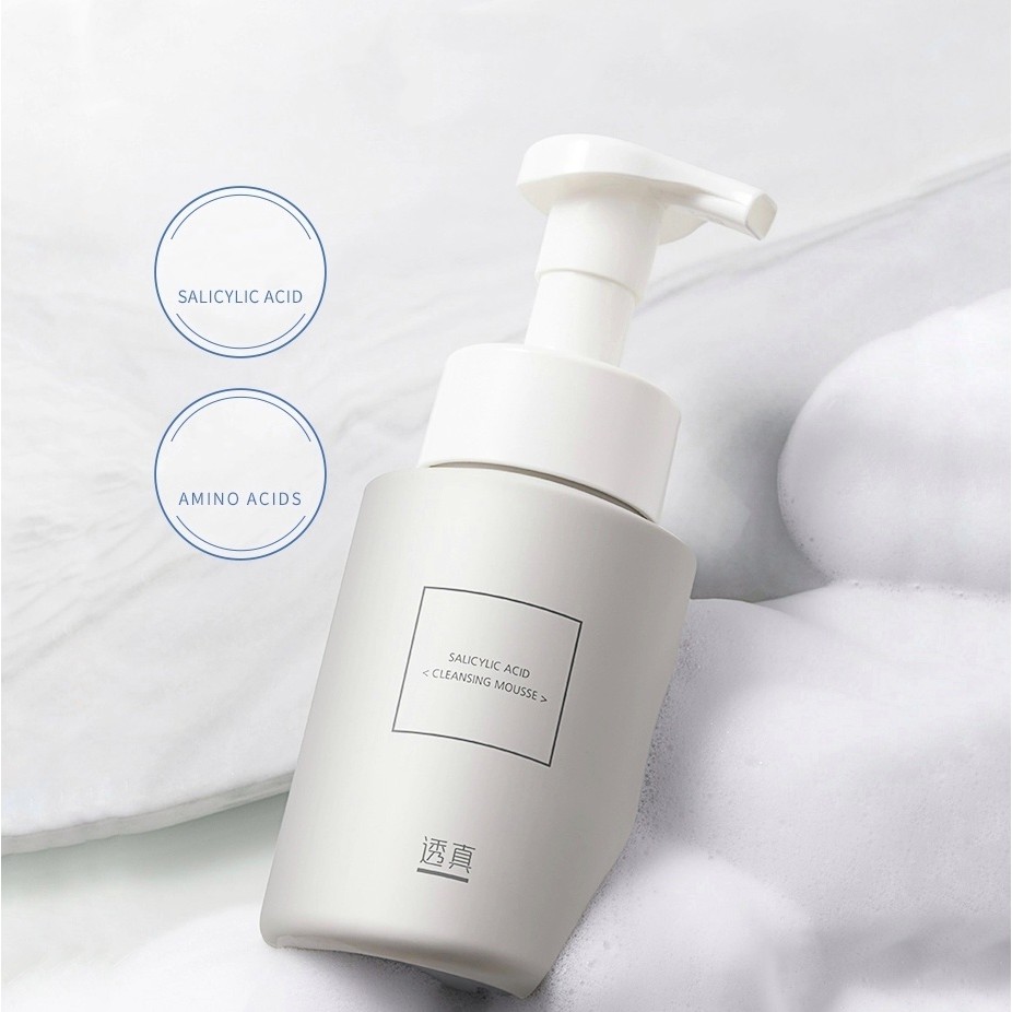 Sữa rửa mặt tạo bọt BHA Salicylic Acid Cleansing Mousse Lucenbase kiềm dầu giảm mụn LUCB52